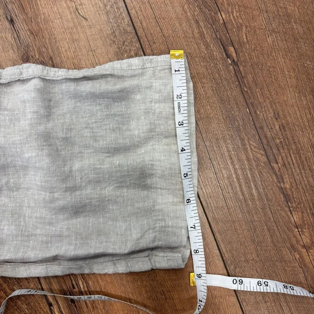 NEW Quince XL Beige Flax 100% European Linen Drawstring Beach Pants Resortwear